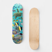 Skateboard Illustration du poisson tropical de Molokini Cove (Recto)