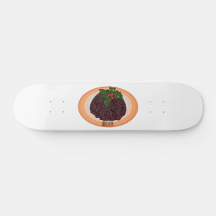 Skateboard Illustration du pudding de Noël