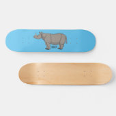 Skateboard Illustration du rhinocéros de Javan (Horz)