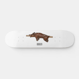Skateboard Illustration du rôti de porc / rôti de porc