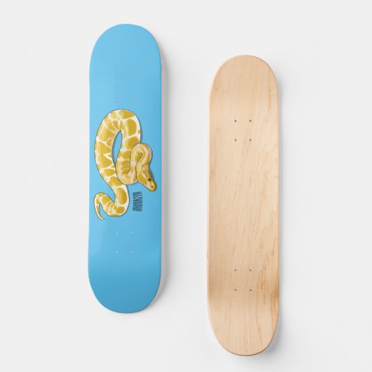 Skateboard Illustration du serpent python birman (Recto)