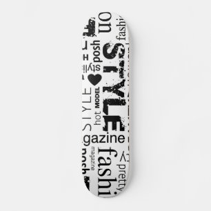 Skateboard Illustration du vecteur de collage de mots de mode