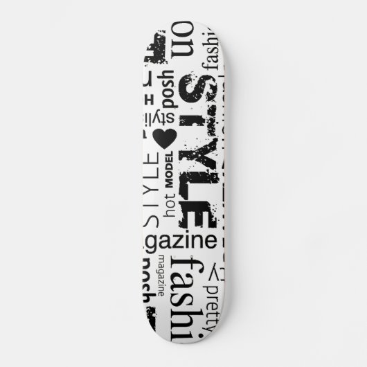 Skateboard Illustration du vecteur de collage de mots de mode (Recto)