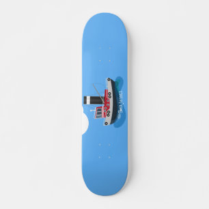Skateboard Illustration d'un bateau à chalutier mignon