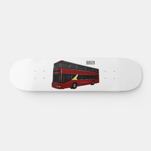 Skateboard Illustration d'un bus à deux étages (Horz)
