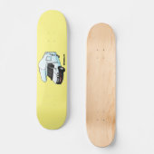 Skateboard Illustration d'un campervan heureux (Recto)