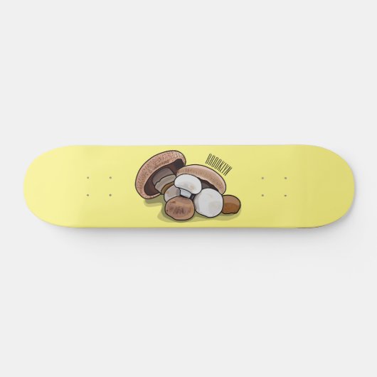 Skateboard Illustration d'un champignon (Horz)