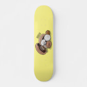 Skateboard Illustration d'un champignon (Devant)