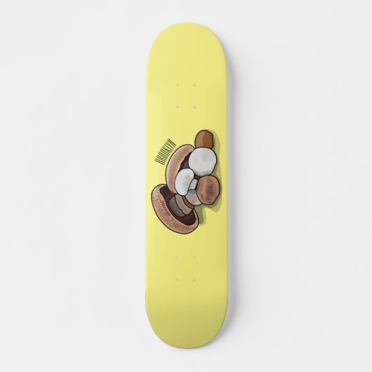 Skateboard Illustration d'un champignon (Devant)