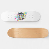 Skateboard Illustration d'un chat astronaute (Horz)