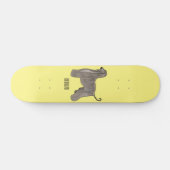 Skateboard Illustration d'un chien hound afghan (Horz)