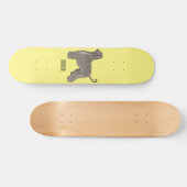 Skateboard Illustration d'un chien hound afghan (Horz)