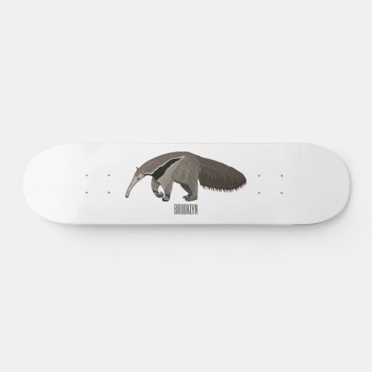 Skateboard Illustration d'un dessin animé d'Anteater (Horz)