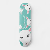 Skateboard Illustration d'un jouet animal Turquoise si mauvai (Recto)