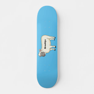 Skateboard Illustration d'un mouton joyeux
