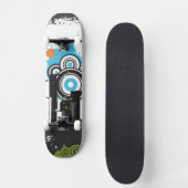 Skateboard Illustration d'un paysage urbain sale (Recto)
