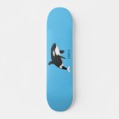 Skateboard Illustration d'une baleine tueuse (Devant)