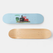 Skateboard Illustration d'une locomotive à vapeur mûre (Horz)