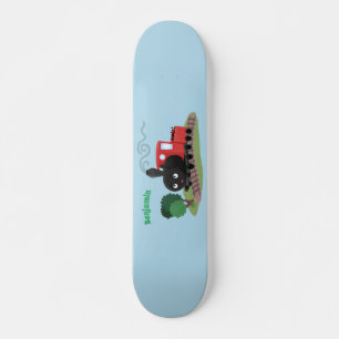 Skateboard Illustration d'une locomotive à vapeur mûre