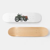 Skateboard Illustration d'une moto de croiseur militaire (Horz)