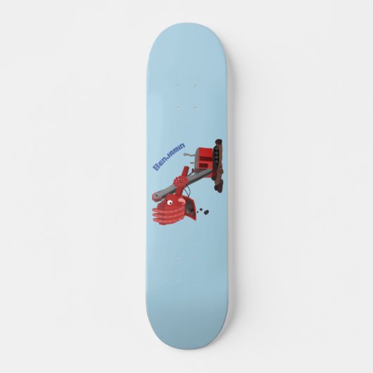 Skateboard Illustration d'une pelle à vapeur rouge mou (Devant)