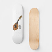 Skateboard Illustration en mandoline (Recto)
