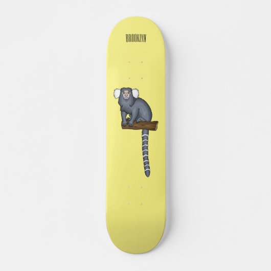 Skateboard Illustration marmoset commune (Devant)