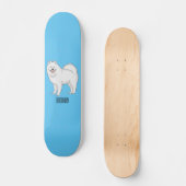 Skateboard Illustration Samoyed dog (Recto)