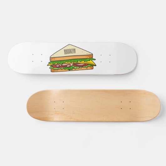 Skateboard Illustration Sandwich (Horz)