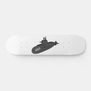 Skateboard Illustration sous-marine