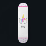 Skateboard Illustration Unicorn Couronne Nom de la fille rose<br><div class="desc">Magical Rides Await : Illustration Unicorn Crown Girl Name Pink Purple Skateboard Transformez chaque trottoir et le parc en un merveilleux pays avec l'illustration Unicorn Crown Girl Name Pink Purple Skateboard. Conçu pour le rêveur et l'aventurier dans chaque esprit jeune, ce skateboard enchanteur est la façon parfaite d'insuffler plaisir et...</div>