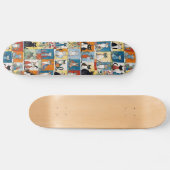 Skateboard Illustrations amusantes de chats (Horz)