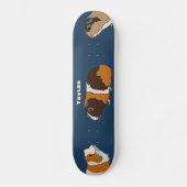 Skateboard Illustrations de Chiens de Guinée Animaux (Recto)