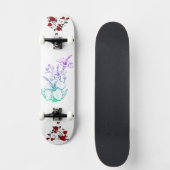 Skateboard Image de fleurs d'Imaginaire adorables (Recto)