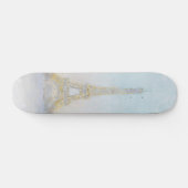 Skateboard Image de l'aquarelle | d'Eiffel Towe (Horz)