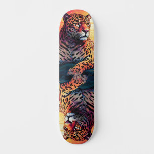 Skateboard Image de miroir cool de tigre tropical de skateboa