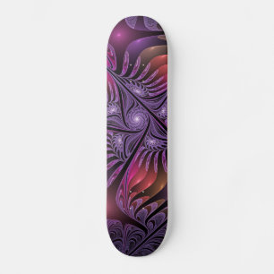 Skateboard Imaginaire coloré Abstrait Trippy Violet Fractal