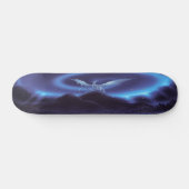 Skateboard Imaginaire Dragon Blanc Sur Blue Mountain (Horz)