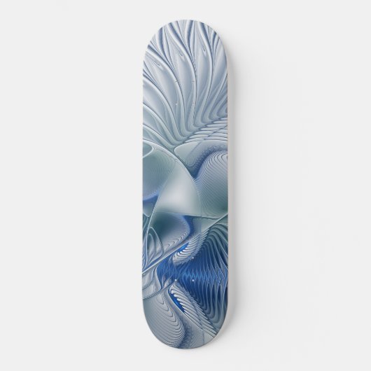 Skateboard Imaginaire dynamique tons bleus Abstraits Art frac (Recto)