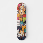 Skateboard Imaginaire Feline : Cute Anime Cats Galore (Devant)