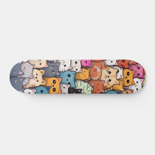 Skateboard Imaginaire Feline : Cute Anime Cats Galore (Horz)