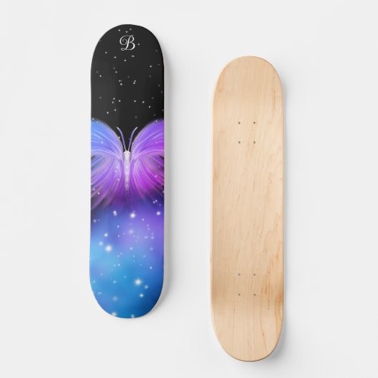 Skateboard Imaginaire spatial Papillon cosmique (Recto)