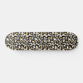 Skateboard Impression animale or et noir (Horz)