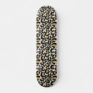 Skateboard Impression animale or et noir