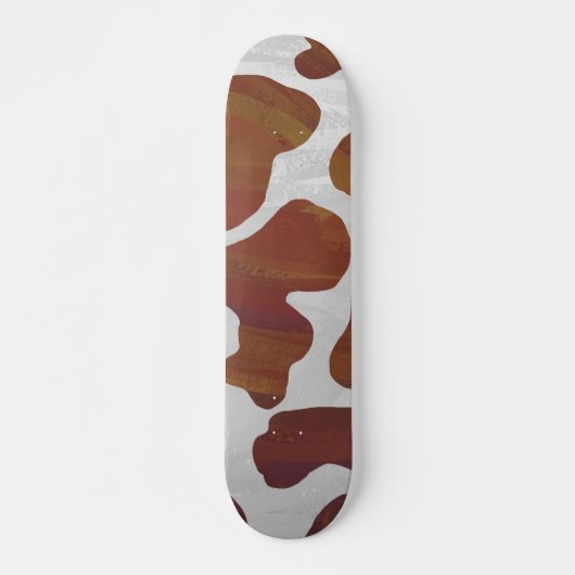 Skateboard Impression Brown et blanche de vache (Devant)