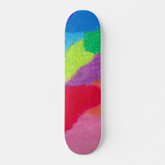 Skateboard Impression d'art crayon coloré (Devant)