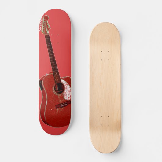 Skateboard Impression d'art guitare (Recto)