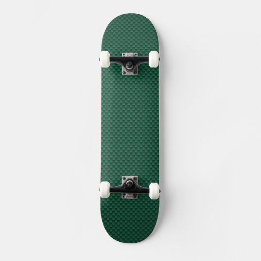 Skateboard Impression de fibre de carbone verte Turquoise (Recto)