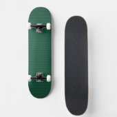 Skateboard Impression de fibre de carbone verte Turquoise (Devant)