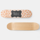 Skateboard Impression de la girafe couleur d'abricot ; tablea (Horz)